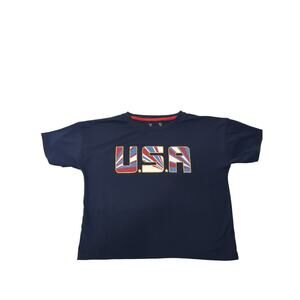 Team USA Girls Short Sleeve Shirt Navy Olympics XL 16 EUC